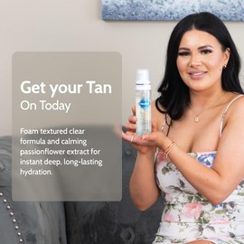 Fake Bake Foam Tanning Water Self Tanner Instant Glow with Hydrating Passion Flower Rejuvenation - Natural Looking Sunless Bronzing for Women & Men - 6.7 oz | Fake Bake