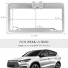 DXNQ 2 PCS Bling License Plate Frame, Handcrafted Rhinestone License
