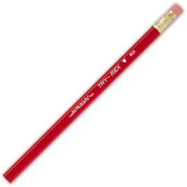 Pack of 3 J.R. Moon Pencil JRMB21T Try Rex Pencil with Eraser, 0.94" Height, 2.36" Wide, 7.72" Length,