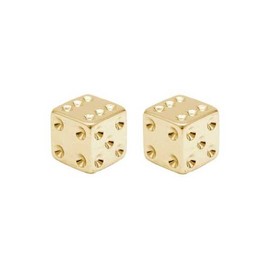 Lowrider Dice Valve Caps Gold.