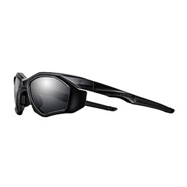 OGK KABUTO Bicycle Sports Sunglasses/Eyewear 301D (With Dock, Smoke Lens Model), Matte Black