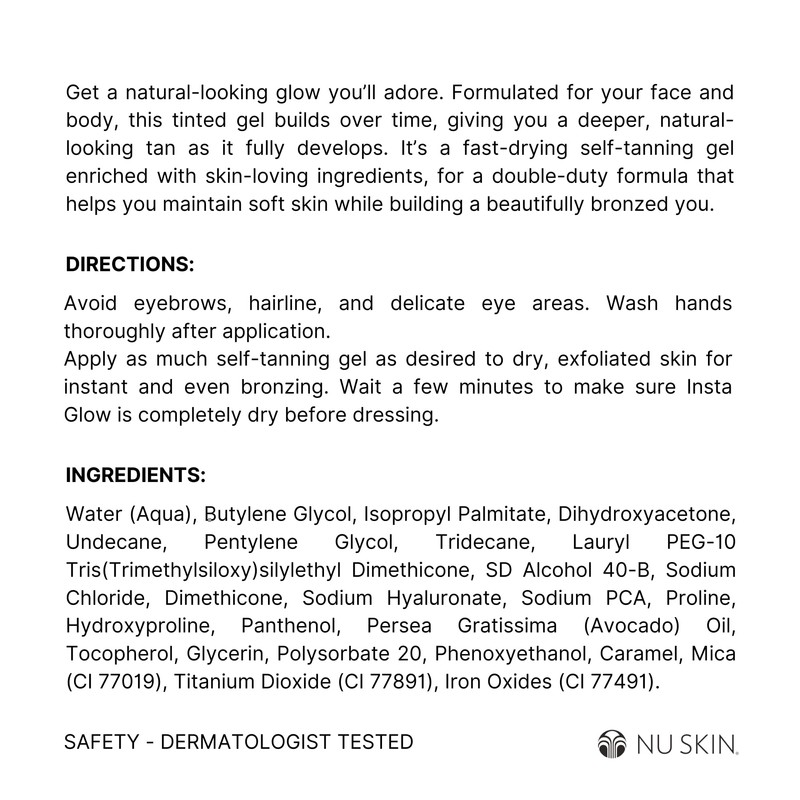 Nu Skin Sunright Insta Glow Self Tanner Gel | Natural