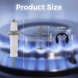 Yetaha 2PCS PB040264 Burner igniter Replacement Repair Gas Range Electroe Igniter Spark with Spring and Clip 9, 12, 15 K and Clip for Viking Range Spark Ignition Model