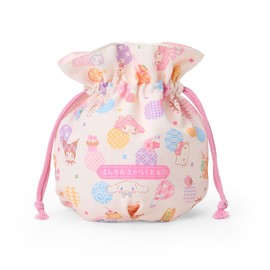 Sanrio 570125 Sanrio Characters Drawstring Bag (Nagami Pastel)