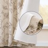 jinchan Floral Curtains Lined Linen Blend Curtain for Living Room