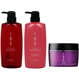 Rubel Io Cleansing Relaxation 23.6 fl oz (600 ml) + Cream Silky Repair 600ml + Deep Mask 6.1 oz (170 g) Set