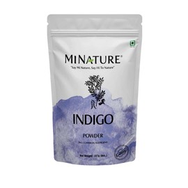 Mi Nature Indigo Leaf Powder 227g (8oz) |Pure Herbal Tint for Dark Hair Color | Natural Tinctoria Powder (Indigofera Tinctoria)