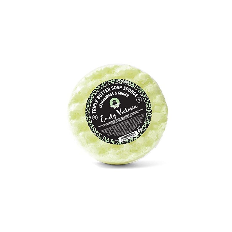 Emily Victoria Triple Butter Soap Sponge - Lemongrass & Ginger
