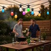 IPStank 48FT Solar-Powered RGB Outdoor String Lights – Dimmable Waterproof
