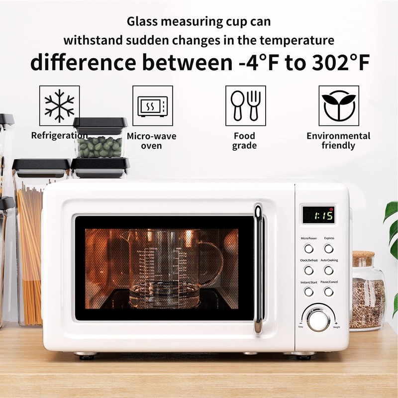 77L Glass Measuring Cup, [Insulated handle, V-Shaped Spout], High Borosilicate