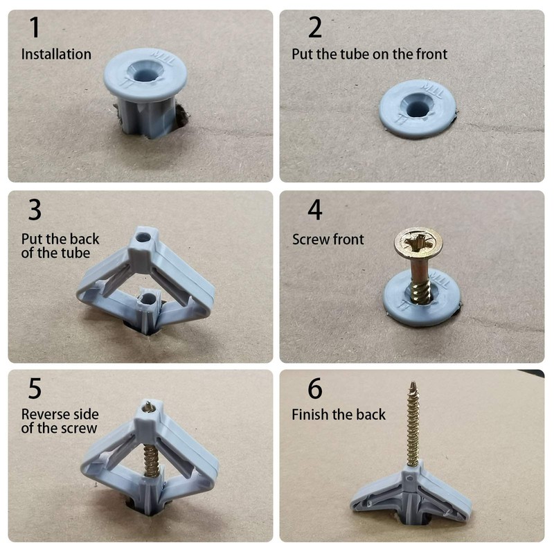 Be In Your Mind 100Pcs Plasterboard Butterfly Type Expansion Anchors