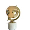 Globe NWT Glass Globe On Marble Alabaster Stand Mirrored Gold