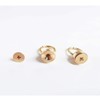 Cohentbliss Brass Studs Screw Ring Rivets with Ring Gold Brass
