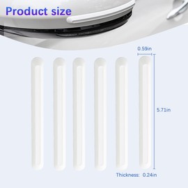 Sandfren Car Door Edge Guards, 6PCS Anti-Scratch Self Adhesive Vehicle Door Trim Strip, Anti-Collision Automotive Body Protection Sticker Accessories, Universal for SUV RV Truck (White)