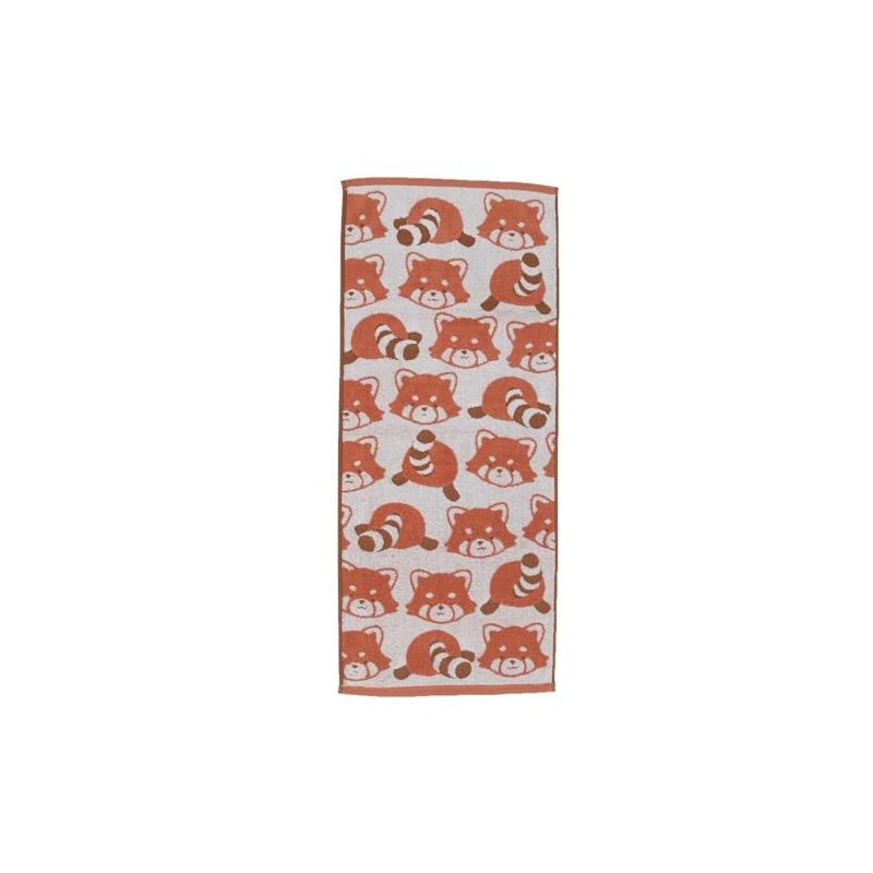 Animal Face [Face Towel] Jacquard Long Towel/Red Panda