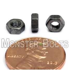 MonsterBolts M3-0.5 / 3mm - Qty 100 - Steel Hex Nuts Class 10 Plain Finish - Metric DIN 934