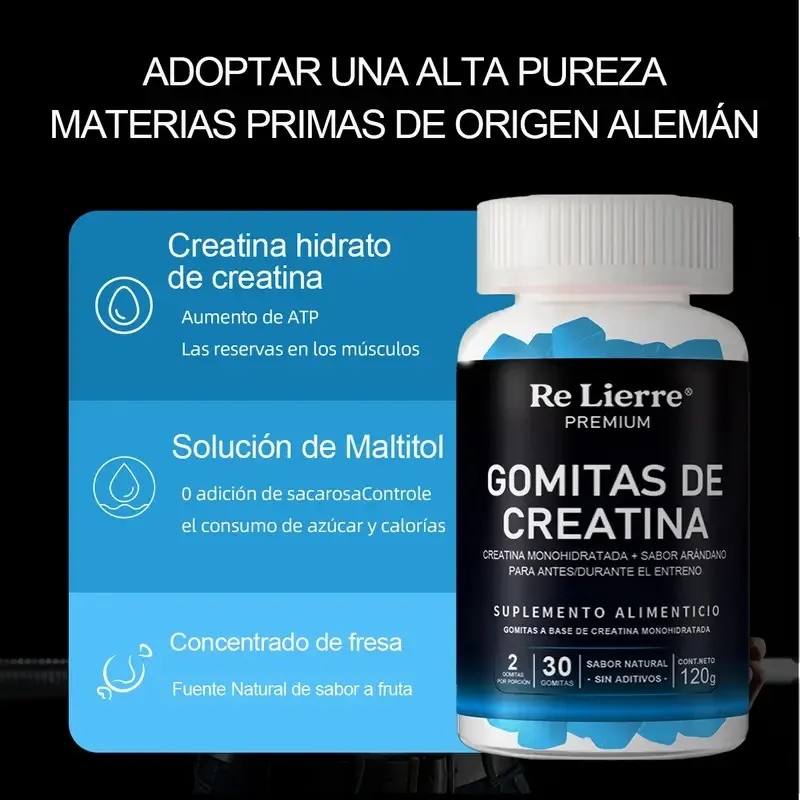 Gomitas De Arándano Creatina Energía Gym Resistencia 60 Ps