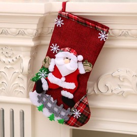 Longsing Christmas Stocking Snowman Stocking Santa Stocking Perfect for Christmas Fireplace Gifts Home Accessories WZ