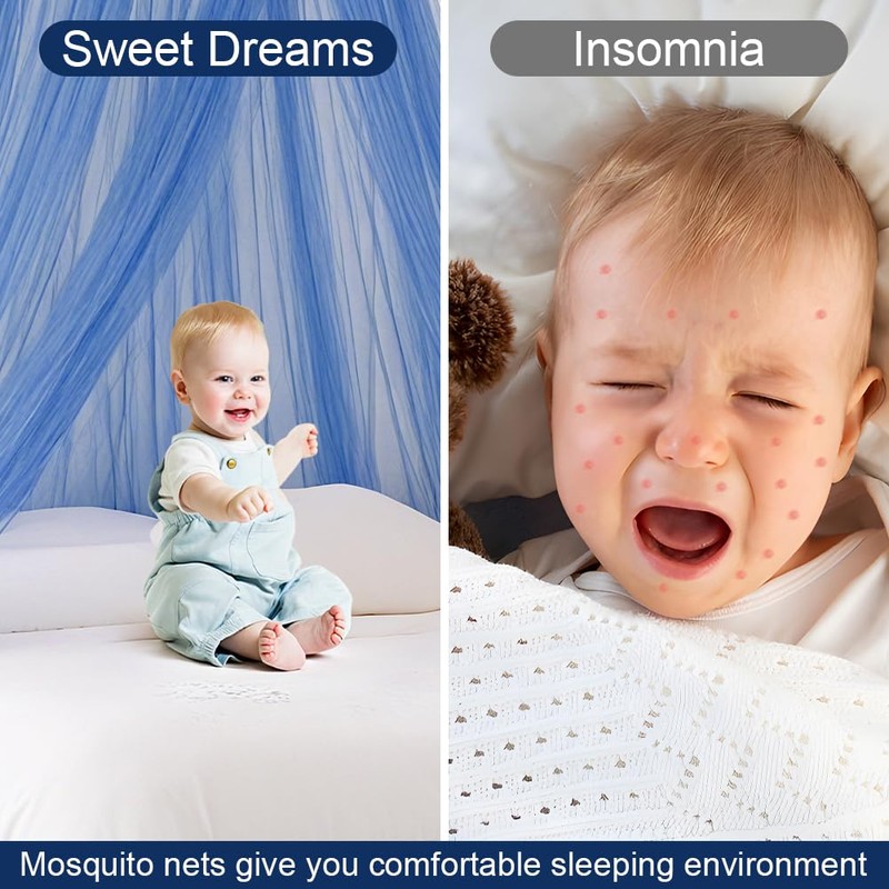 Vicloon Bed Canopy, Mosquito Net for Single Beds, Princess Canopy,