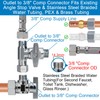 YUHX Brass Angle Stop Add-A-Tee Valve for TOTO Washlet Bidet