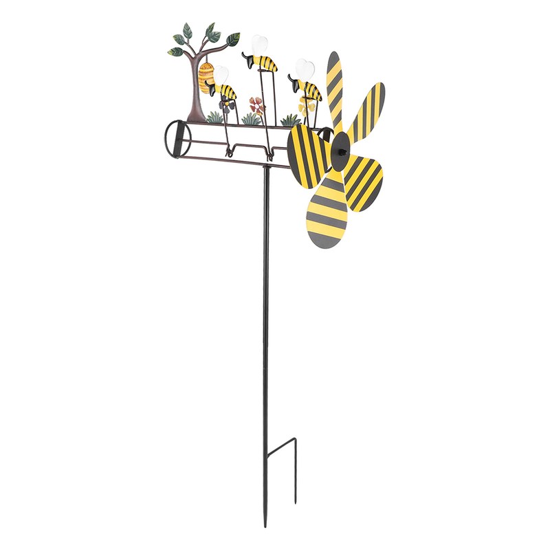 Three Little Bees Windmill Lovely Decorative Metal Bees Windmill for