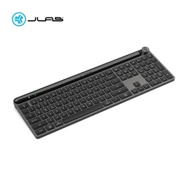 JLab Epic Wireless Keyboard, Black, 108 Keys, Bluetooth/USB, Multi-Device Toggle, Custom Profiles, Rechargeable, Windows/iOS/Android/Chrome OS Compatible