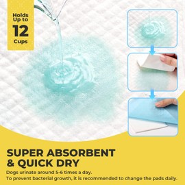 Dog Pee Pads: Super Absorbent & Leak-Proof Puppy Pads - Thicken Disposable Dog Training Pads Potty Pads for Dogs - Pee Pads for Doggie Cats Rabbits Quick Dry 24''x18'' Pack of 50