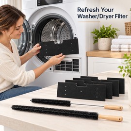6-Piece WH01X35719 Lint Filter Kit for GE Profile Washer Dryer Combo with 4 Foam Filters and 2 Vent Brushes
