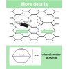 vensovo Garden Poultry Black Chicken Wire, 13.7"x157" Mesh Fence for