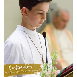 TONY & SANDY Confirmation Gifts for Teenage Boys, Catholic Cross Bracelet Confirmation Sponsor Faith Christian Baptism Easter Basket Stuffers for Teens Boys Son Grandson Nephew Godson