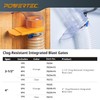 POWERTEC 70295 4-Inch Integrated Blast Gate Clog Resistant, Anti Gap