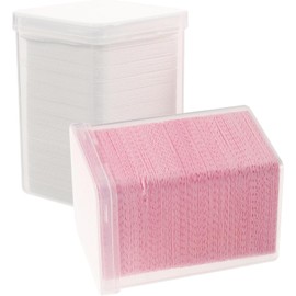 Toallitas para Extensiones de Pestañas de Tela No Tejida sin Pelusa Almohadillas Limpiadoras Desechables Paquete de 2 Cajas para Uso Profesional y Personal