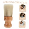 Mikinona Barber Hair Brush Face Cleaning Brush Wooden Handle Professional