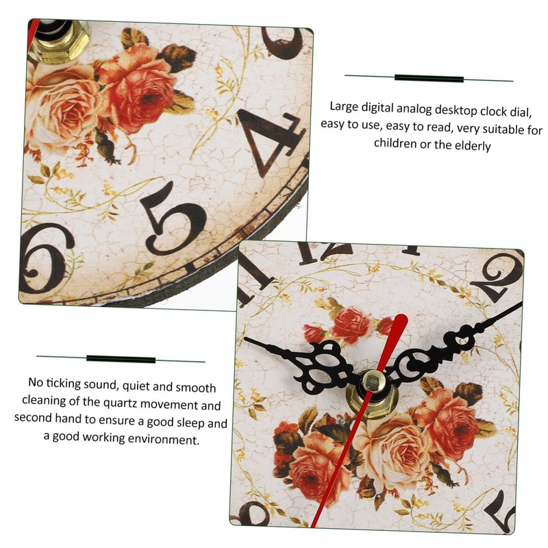 Levemolo Boho Wall Clock Silent Desk Clock Artwork Accessory Perfect