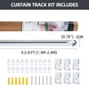 ZSTARR Retractable Ceiling Curtain Track, Measurement-Free Curtain Track 51''-94'',For Room
