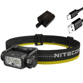 EdisonBright Nitecore NU45 1700 Lumen Dual Beam, Quick Charging, White/red headlamp with EBR Charging Adapter