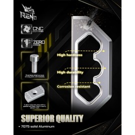 RENO Bed Rail Cleats, Aluminum Tie Down Anchors for Cargo Trailer Compatible with 2022-2025 Maverick / 2015-2025 F150 / 2019-2025 Ranger Bed Hooks, Replaces NZ6Z26000A64A, NZ6Z-26000A64-A (Red, 2PCS)