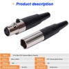 Xiatiaosann 3 Pin Mini XLR Male, TA4F Adapter Plug Female