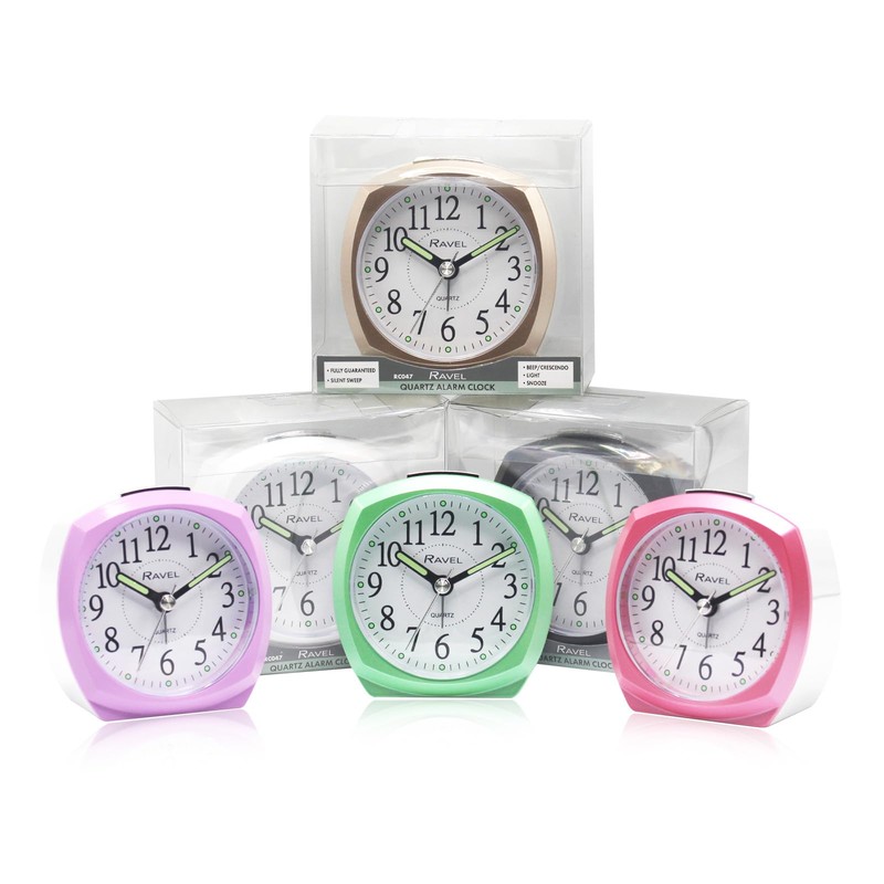 Ravel - Midsize Small Two Toned Pastille Alarm Clock with