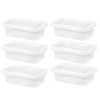 (Set of 6)- 4L Litre Clear Plastic Storage Box with