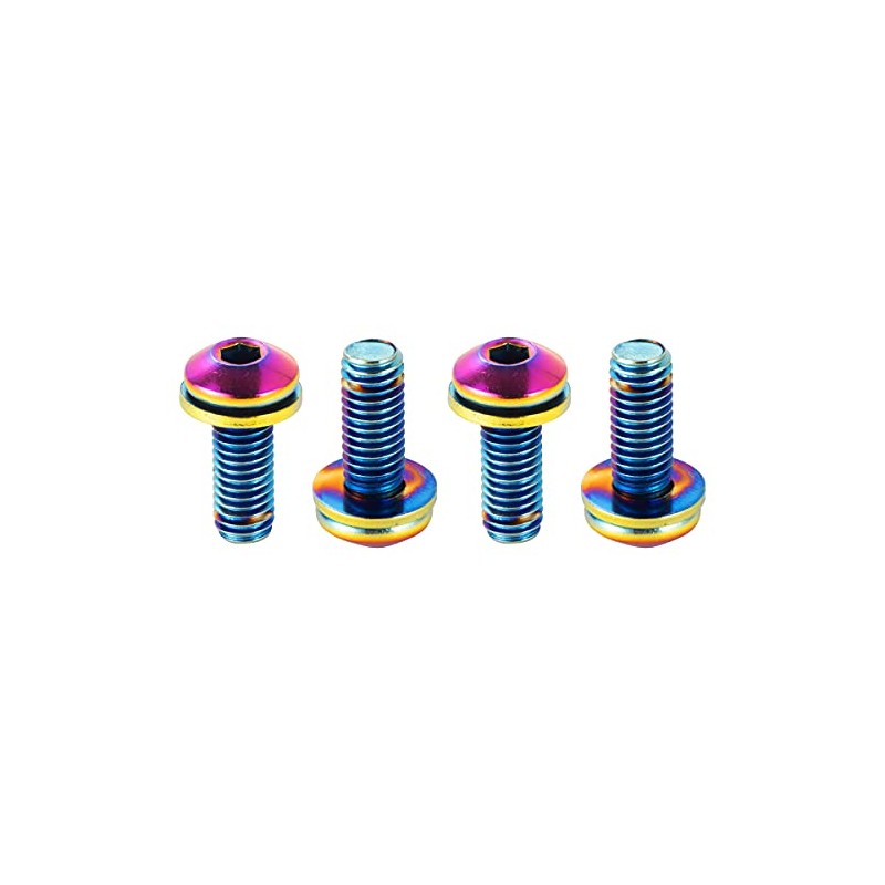 CNC bottle holder screws, M5 bottle holder screws, rainbow