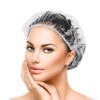 TUPARKA 120 Pcs Disposable Shower Caps Plastic Elastic Bath Cap