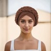 DRESHOW African Women's Turban Double Braid Headwear Headwear Chemo Cap