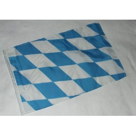 generisch Bavaria Diamond Flag 30 x 45 cm with Hemstitch