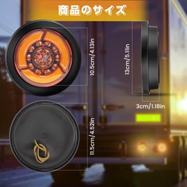 Aoling Truck Tail Lamp LED 12v 24v Round Trailer Tail Light Round Tail Turn Signal Lamp Waterproof Universal Truck Trailer Boat Tail Light Set of 2 (Yellow)