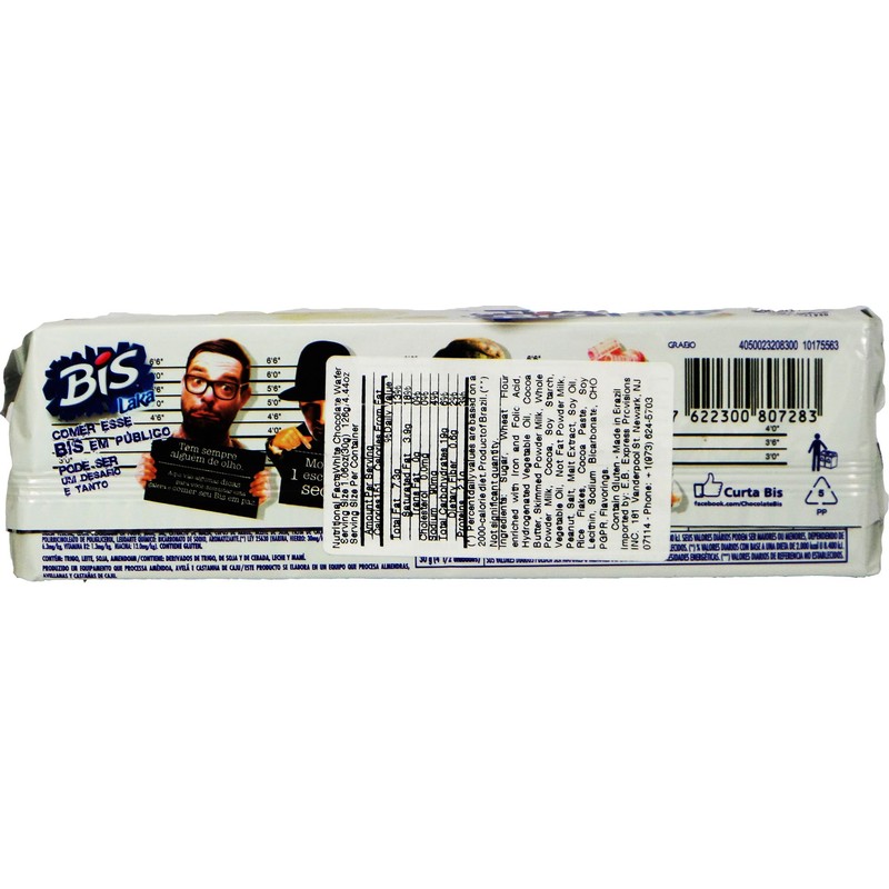 Bis Lacta Wafer Cookies (Chocolate Branco, 4 Pack)