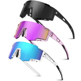 Kids Sunglasses Youth Baseball Sun Glasses Lightweight UV400 Sports Cycling Shades for Boys Girls 3PACK