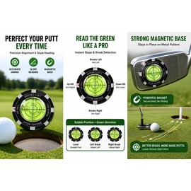 Golf Putt Ball Marker High Precision Round Green Reader Golfing Putting Aid Slope Reader 1