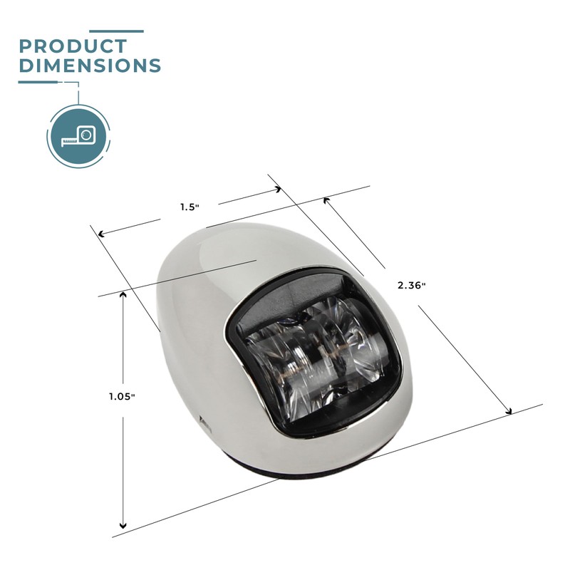 Manufacturers' Select ITC Vertical Mount Marine Boat Navigation Light (Red