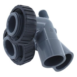 IPW Industries PVC Solvent Elbow Connectors for Clack WS1, 3/4" & 1" Assembly, One Pair